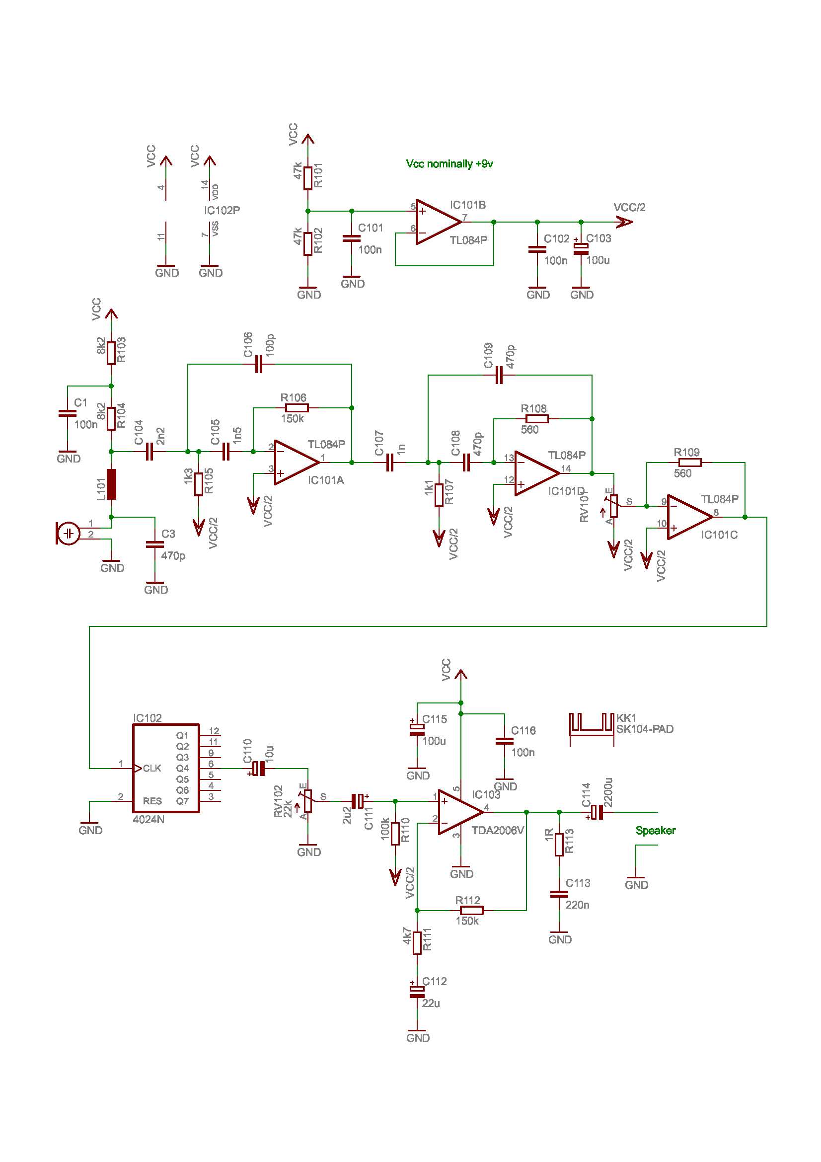 Franzis Bat Detector Circuit Diagram